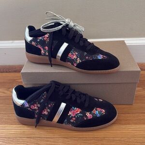 Johnny Was Black Floral Women's Sneakers